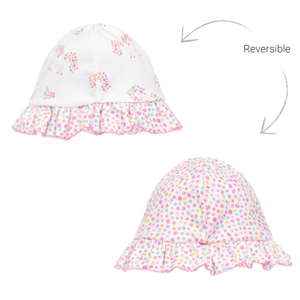 Kissy Kissy - Chapeau rose en coton pima à motifs | Childrensalon