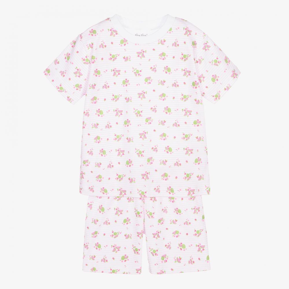 Kissy Kissy - Короткая розовая пижама из хлопка пима с арбузами | Childrensalon