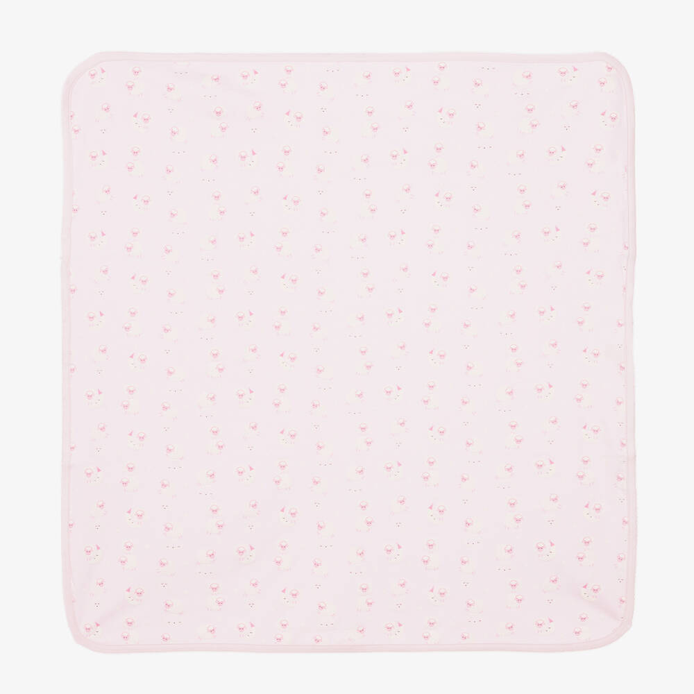 Kissy Kissy - Pink Night Night Lammies Blanket (70cm) | Childrensalon