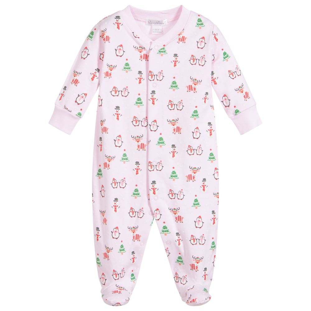 Kissy Kissy - Grenouillère rose en coton Pima | Childrensalon