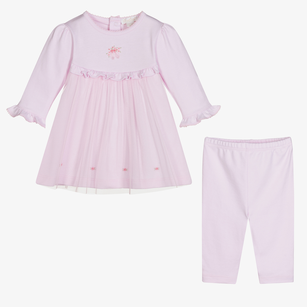 Kissy Kissy - Pink Pima Cotton Belle Dress Set | Childrensalon