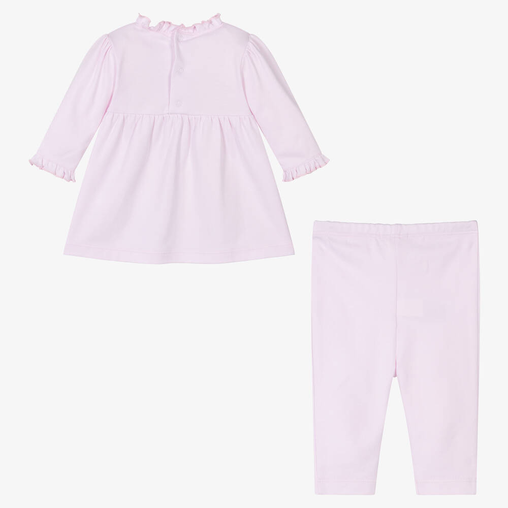 Kissy Kissy-طقم فستان قطن بيما لون زهري للمولودات | Childrensalon Outlet