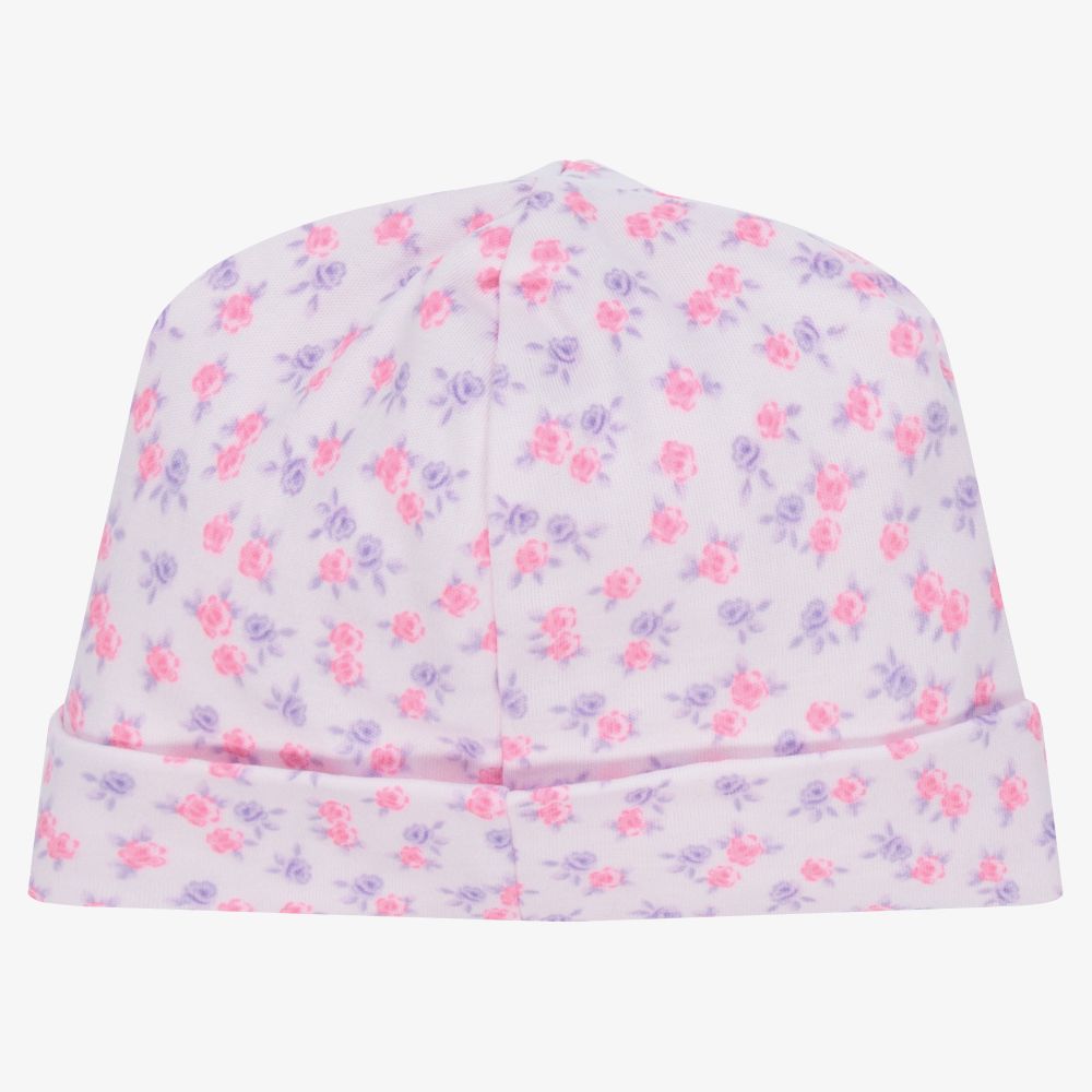 Kissy Kissy-Pink Pima Cotton Ditsy Hat | Childrensalon Outlet