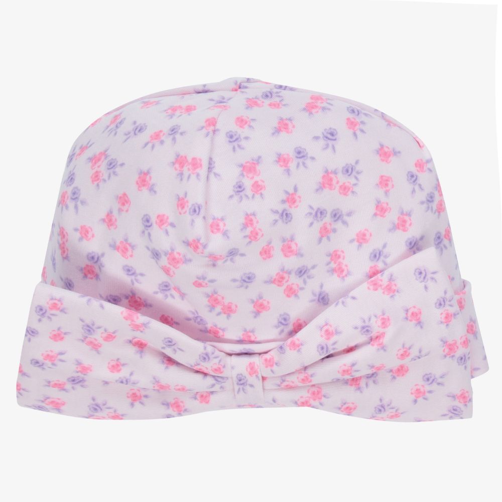 Kissy Kissy - Bonnet rose Pima à fleurs | Childrensalon