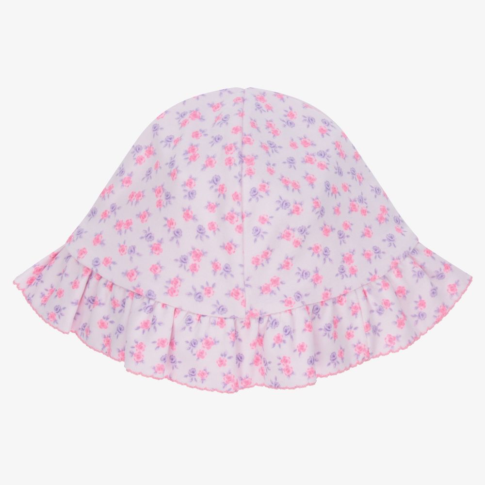 Kissy Kissy - Pink Pima Cotton Ditsy Sun Hat | Childrensalon