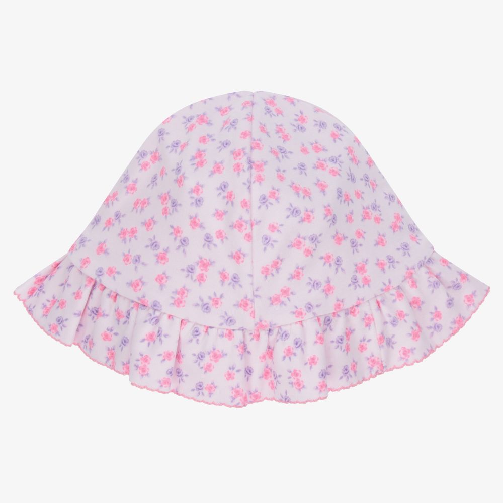 Kissy Kissy-Pink Pima Cotton Ditsy Sun Hat | Childrensalon Outlet
