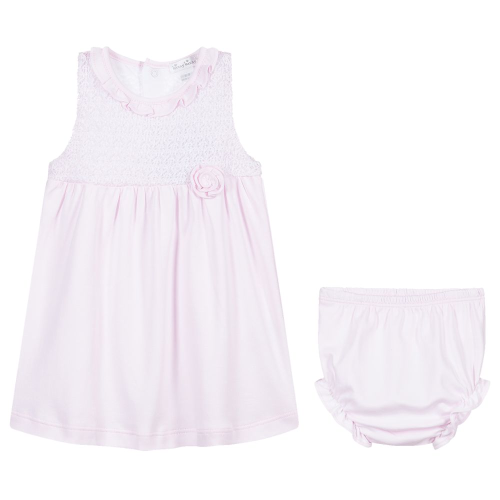 Kissy Kissy-Pink Pima Cotton Dress Set | Childrensalon Outlet