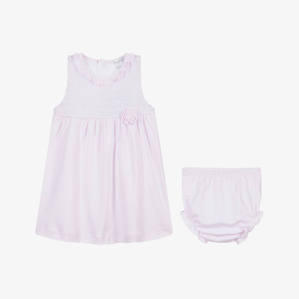Kissy Kissy-Pink Pima Cotton Dress Set | Childrensalon Outlet