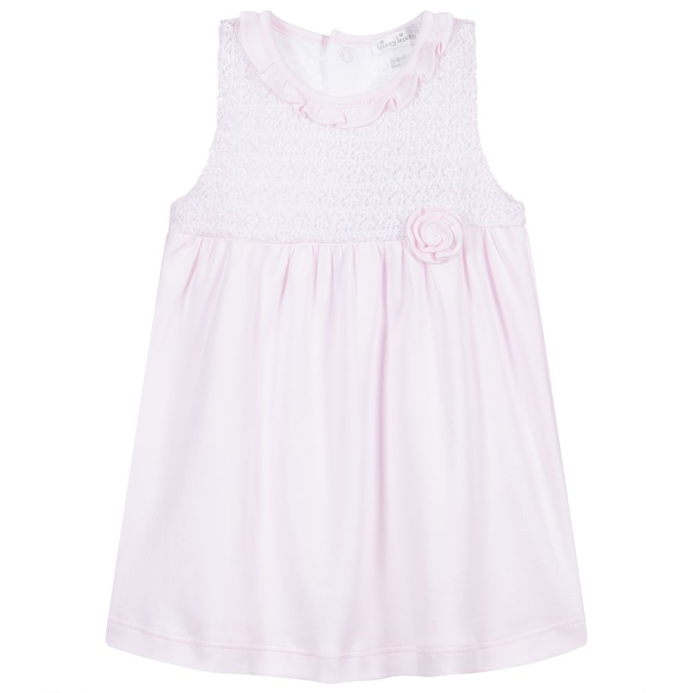 Kissy Kissy - Pink Pima Cotton Dress Set | Childrensalon