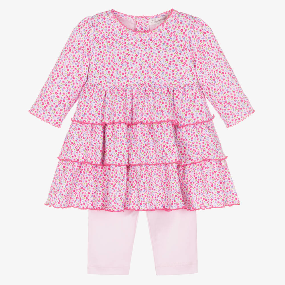 Kissy Kissy - Rosa Hearts Abloom Pima-Kleid-Set | Childrensalon