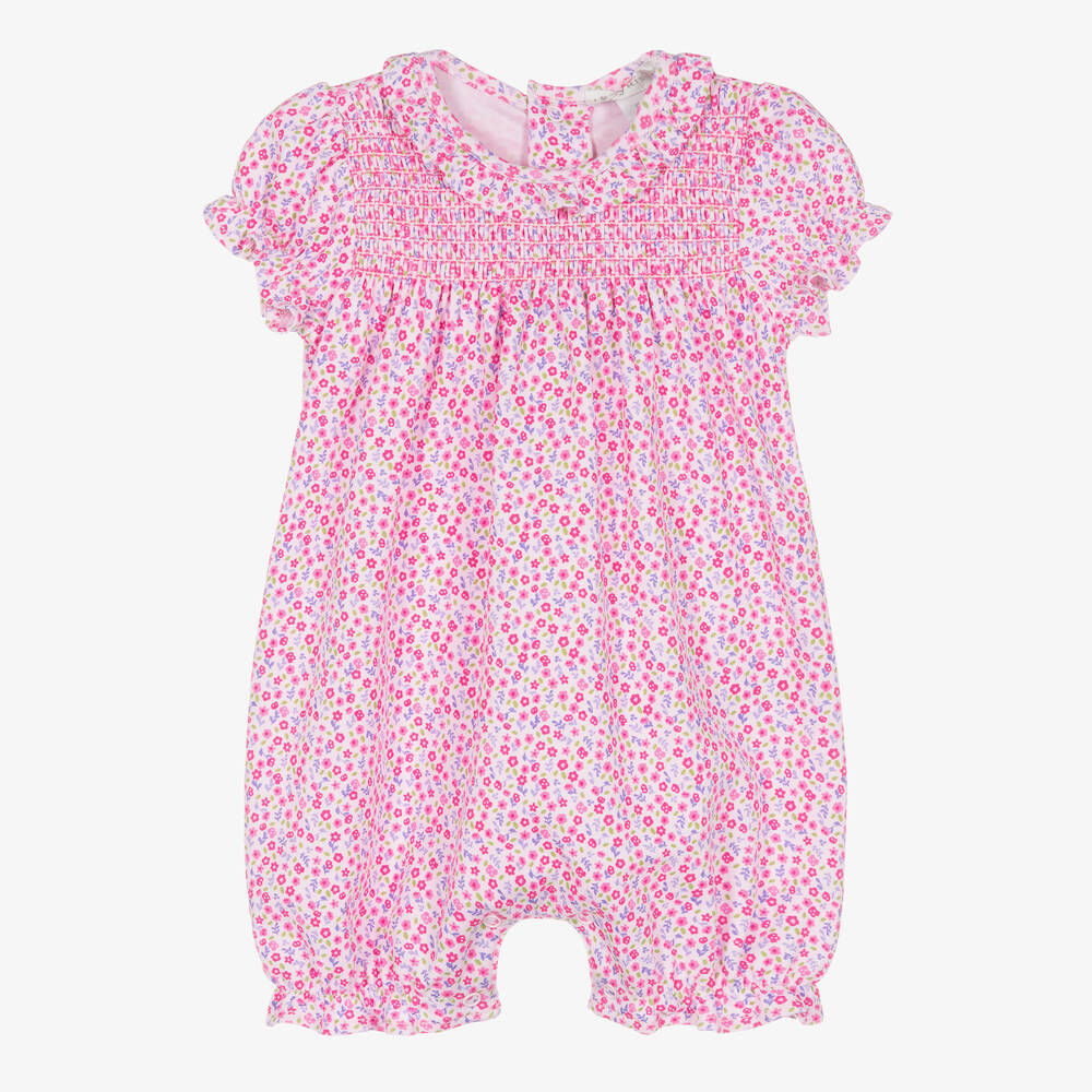 Kissy Kissy-Pink Pima Cotton Hearts Abloom Shortie | Childrensalon Outlet