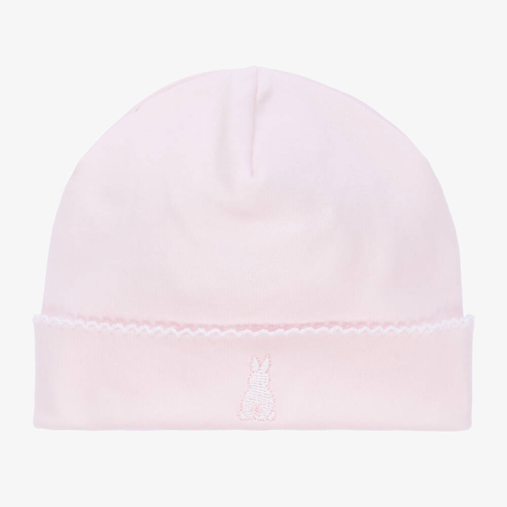 Kissy Kissy - Pink Pima Cotton Piqué Bunny Rabbits Hat | Childrensalon