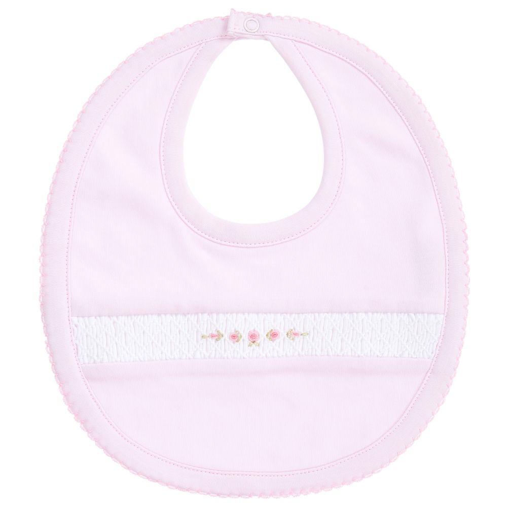 Kissy Kissy - Pink Pima Cotton Rose Bib | Childrensalon