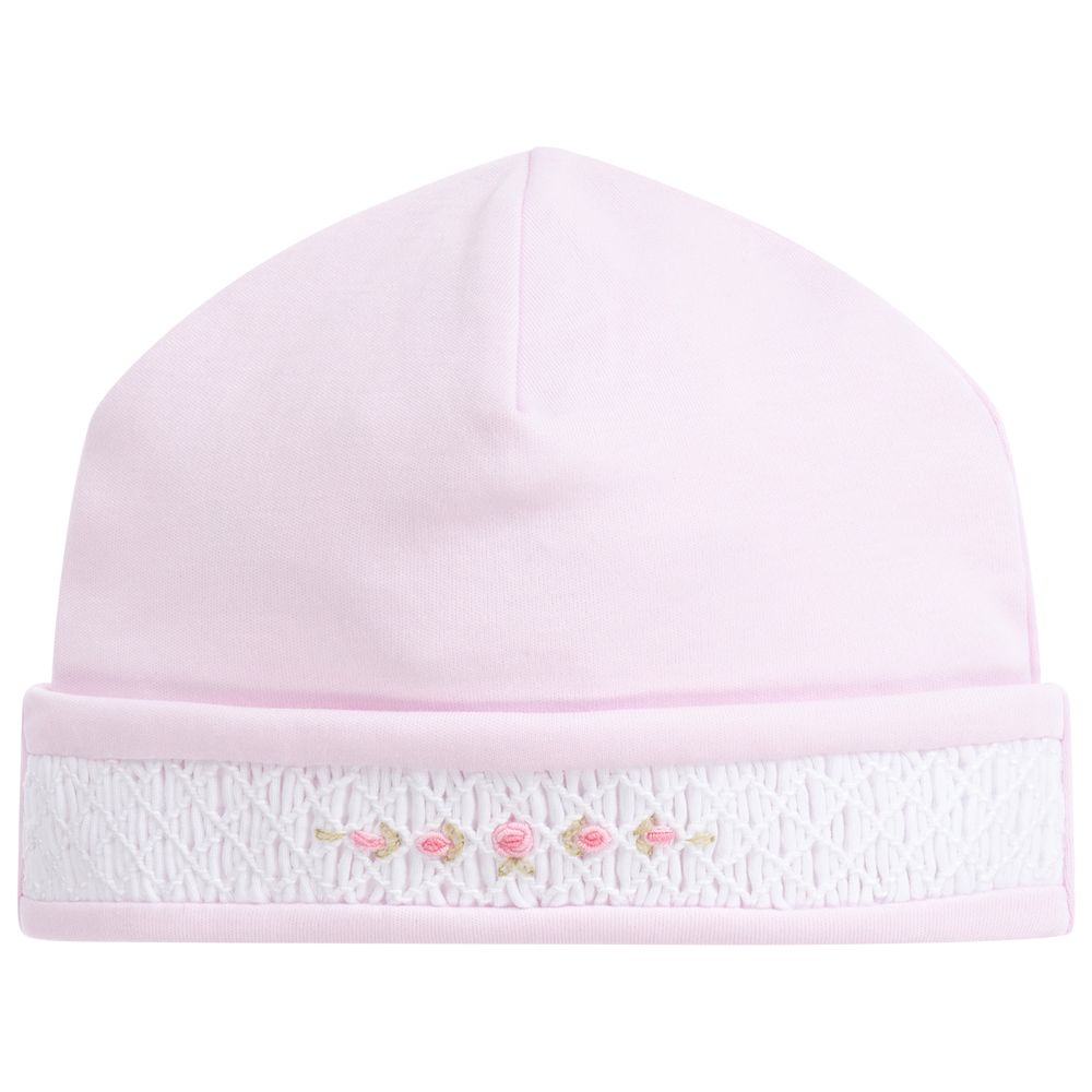 Kissy Kissy-Pink Pima Cotton Rose Hat | Childrensalon Outlet