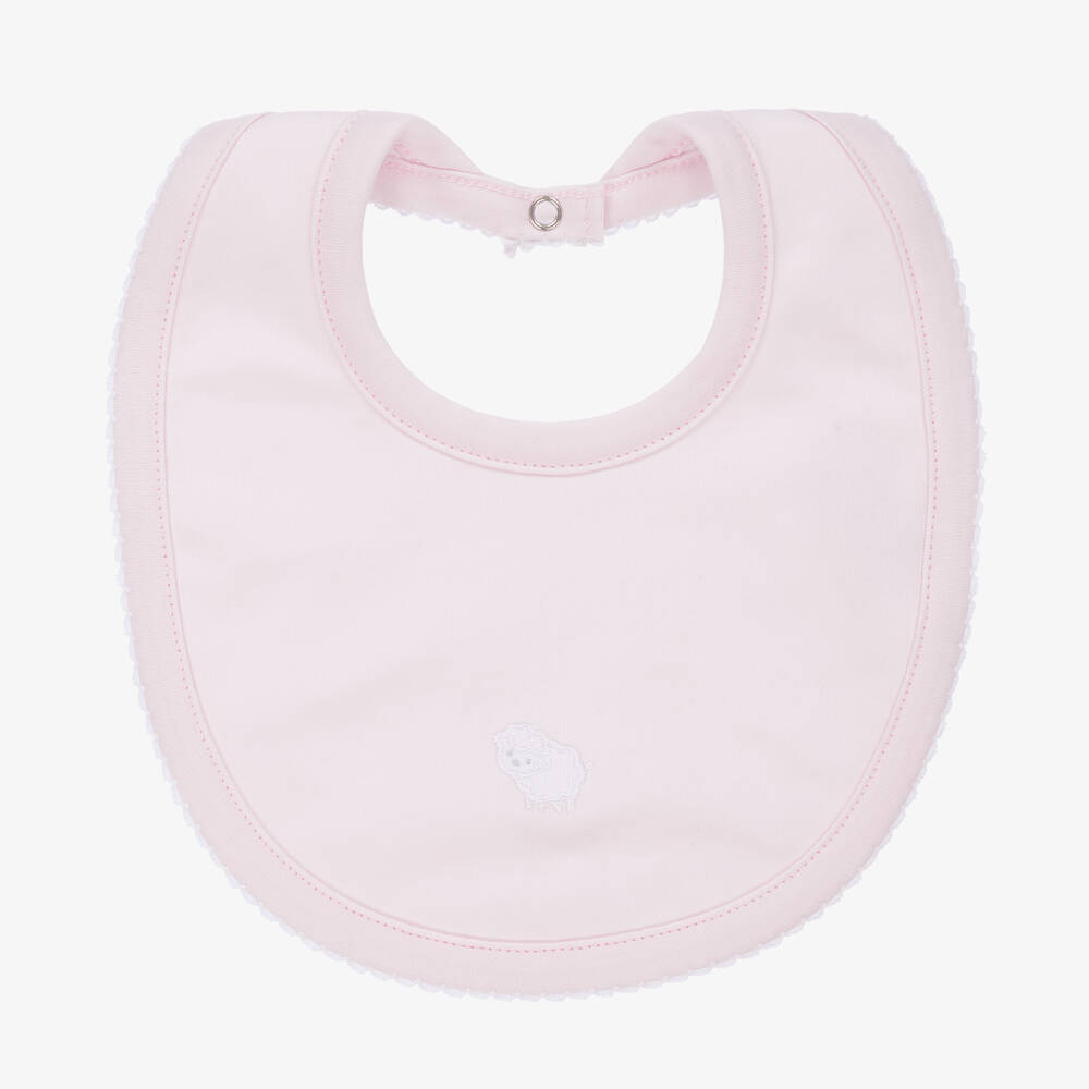 Kissy Kissy - Pink Pima Cotton Sweetest Sheep Bib | Childrensalon