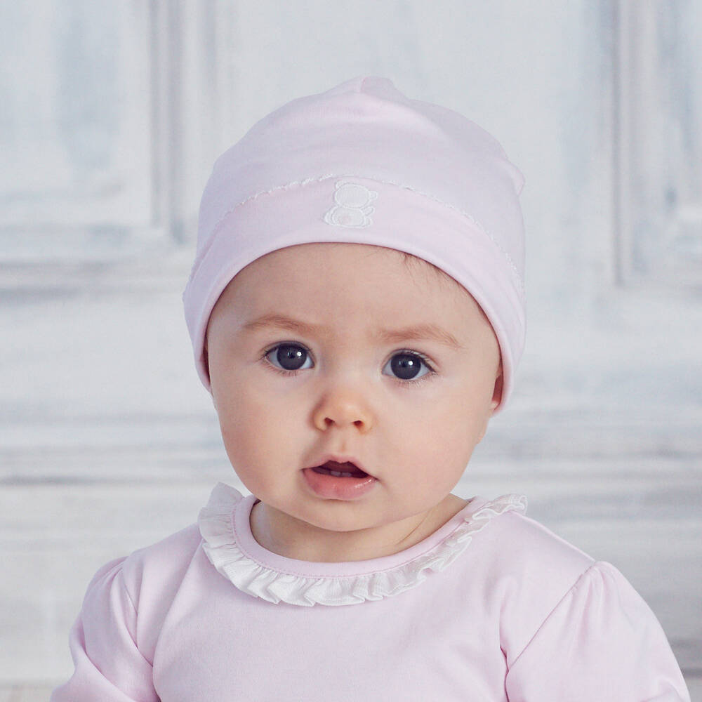 Kissy Kissy-قبعة قطن بيما لون زهري للمولودات | Childrensalon Outlet