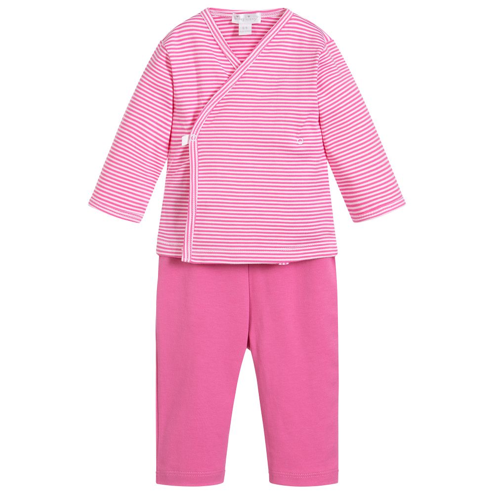 Kissy Kissy - Pink Pima Cotton Trousers Set | Childrensalon