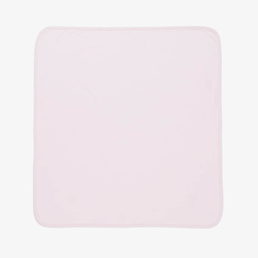 Kissy Kissy-بطانية قطن بيما لون زهري للمولودات (72 سم) | Childrensalon Outlet