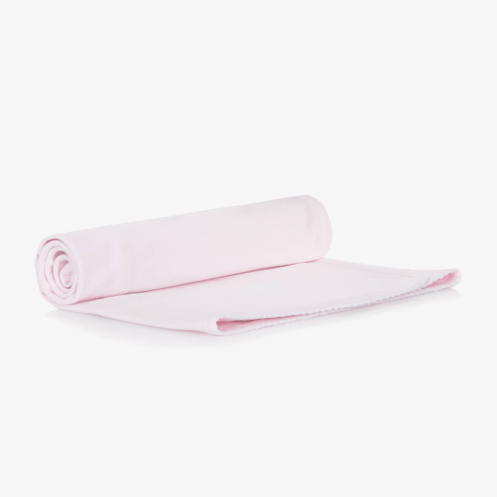 Kissy Kissy-بطانية قطن بيما لون زهري للمولودات (72 سم) | Childrensalon Outlet