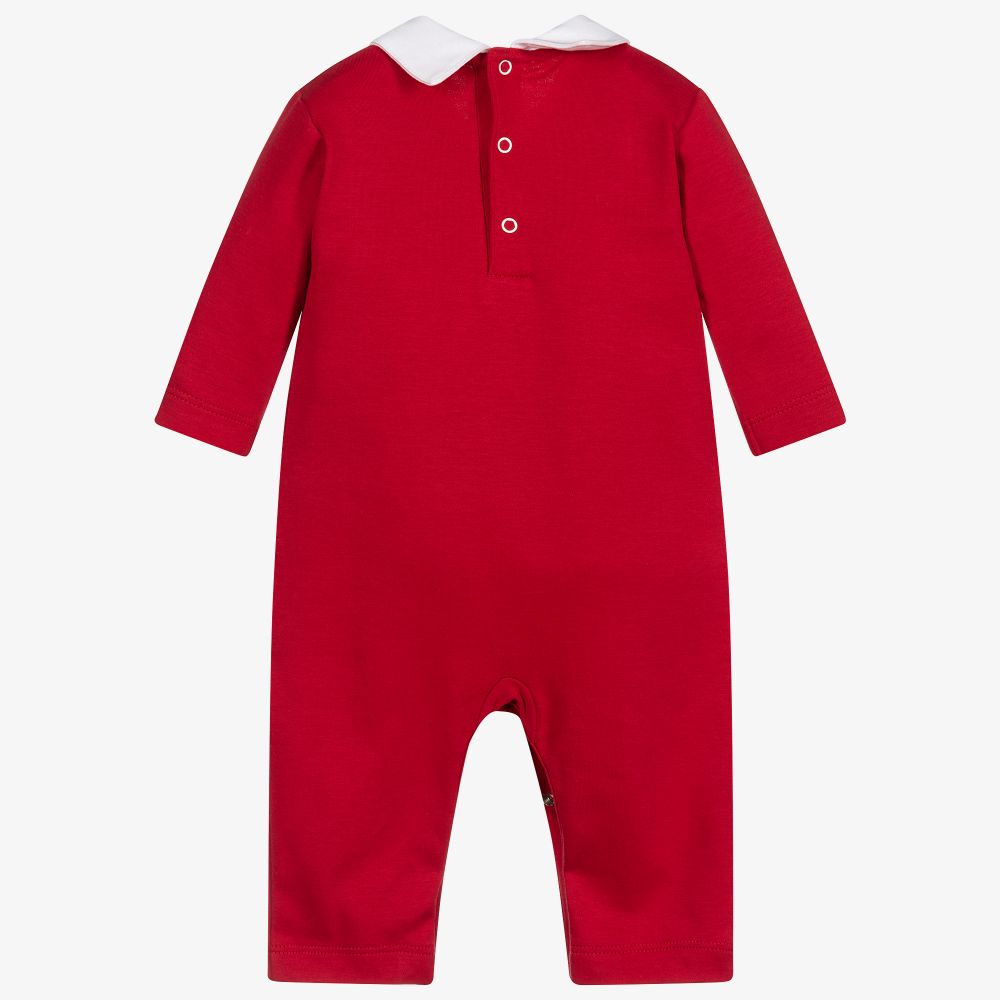 Kissy Kissy Red Festive Smocked Babygrow Childrensalon Outlet