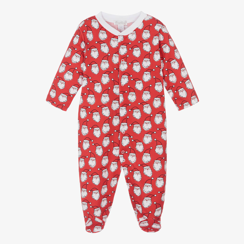 Kissy Kissy - Grenouillère rouge coton Pima Ho Ho | Childrensalon