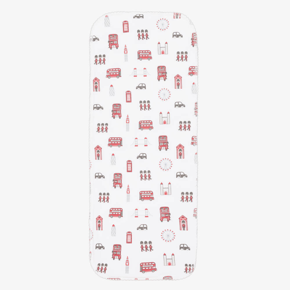 Kissy Kissy-Красно-белая муслиновая ткань Лондон | Childrensalon Outlet