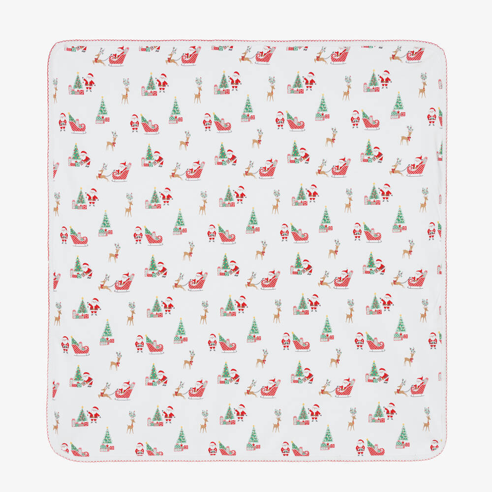 Kissy Kissy - Одеяло из хлопка пима с санями Санта-Клауса (72 см) | Childrensalon