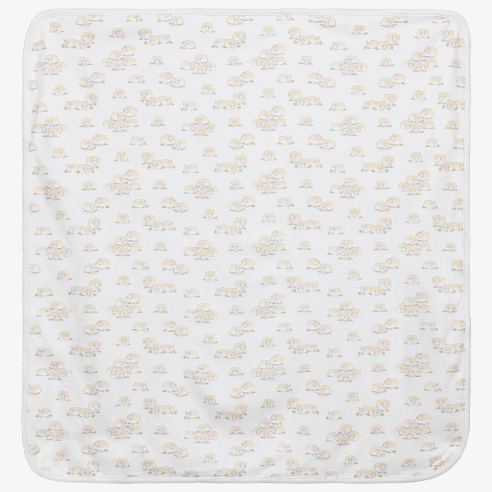 Kissy Kissy - Couverture en coton Mouton (73 cm) | Childrensalon