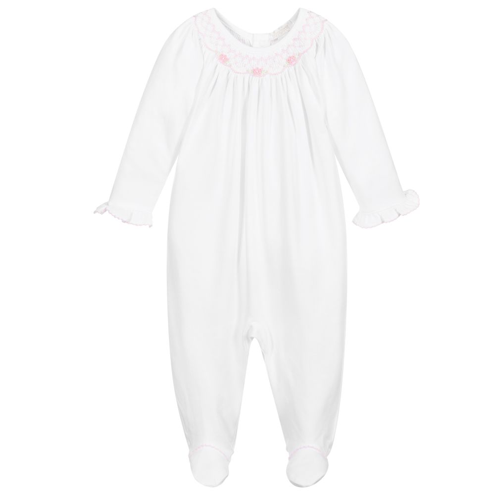 Kissy Kissy Smocked Pima Cotton Babygrow Childrensalon Outlet