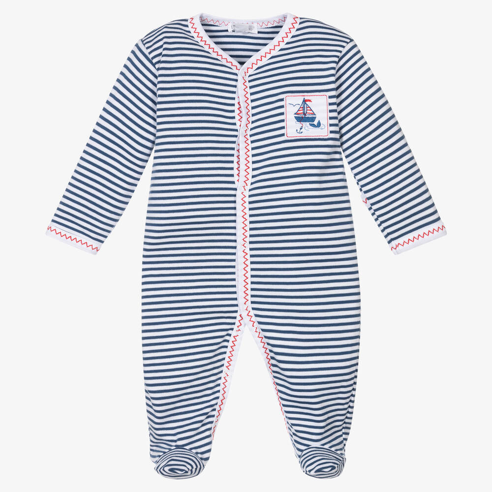 Kissy Kissy - Sail N Whale Pima-Streifenstrampler | Childrensalon