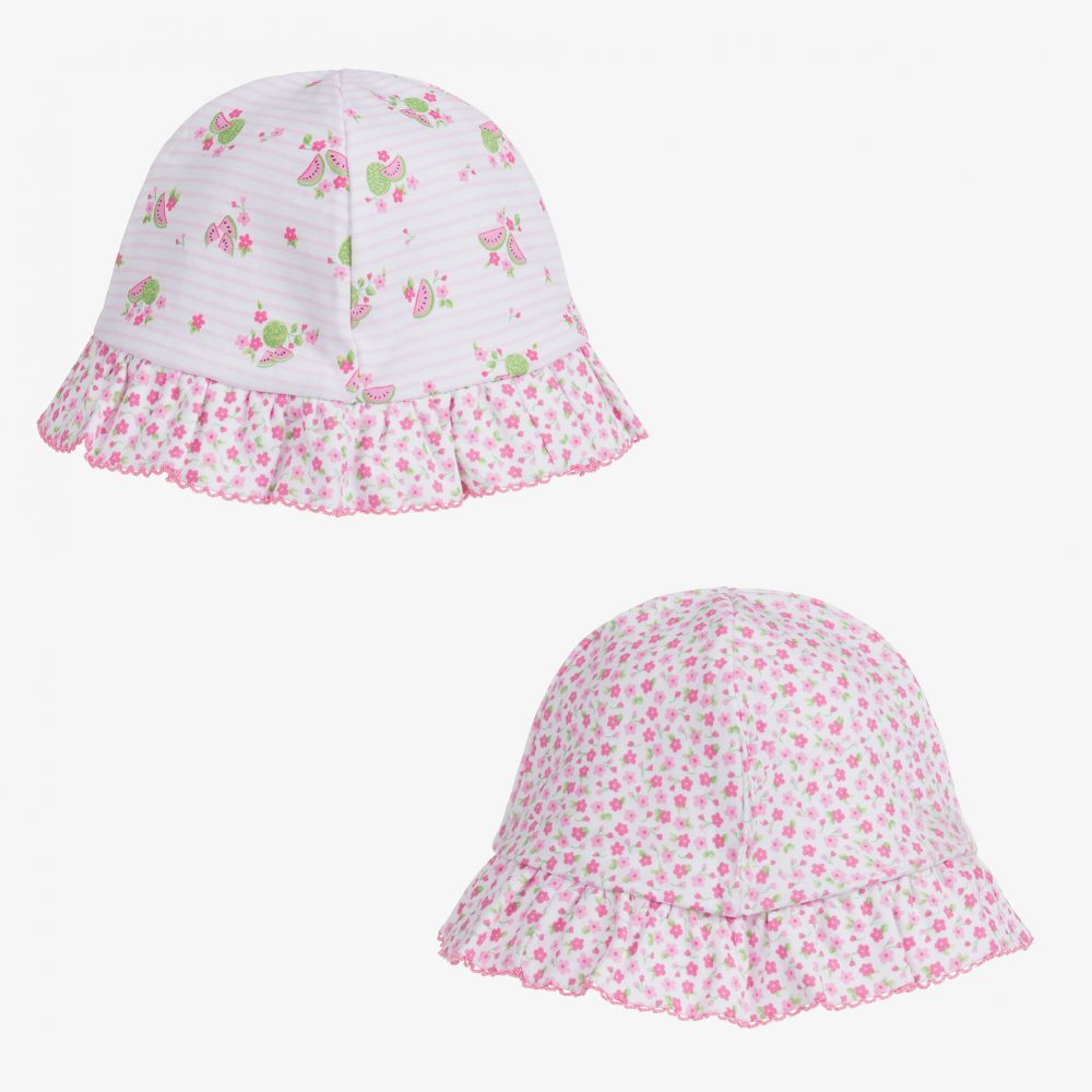 Kissy Kissy-قبعة بوجهين قطن بيما جيرسي لون زهري للمولودات | Childrensalon Outlet