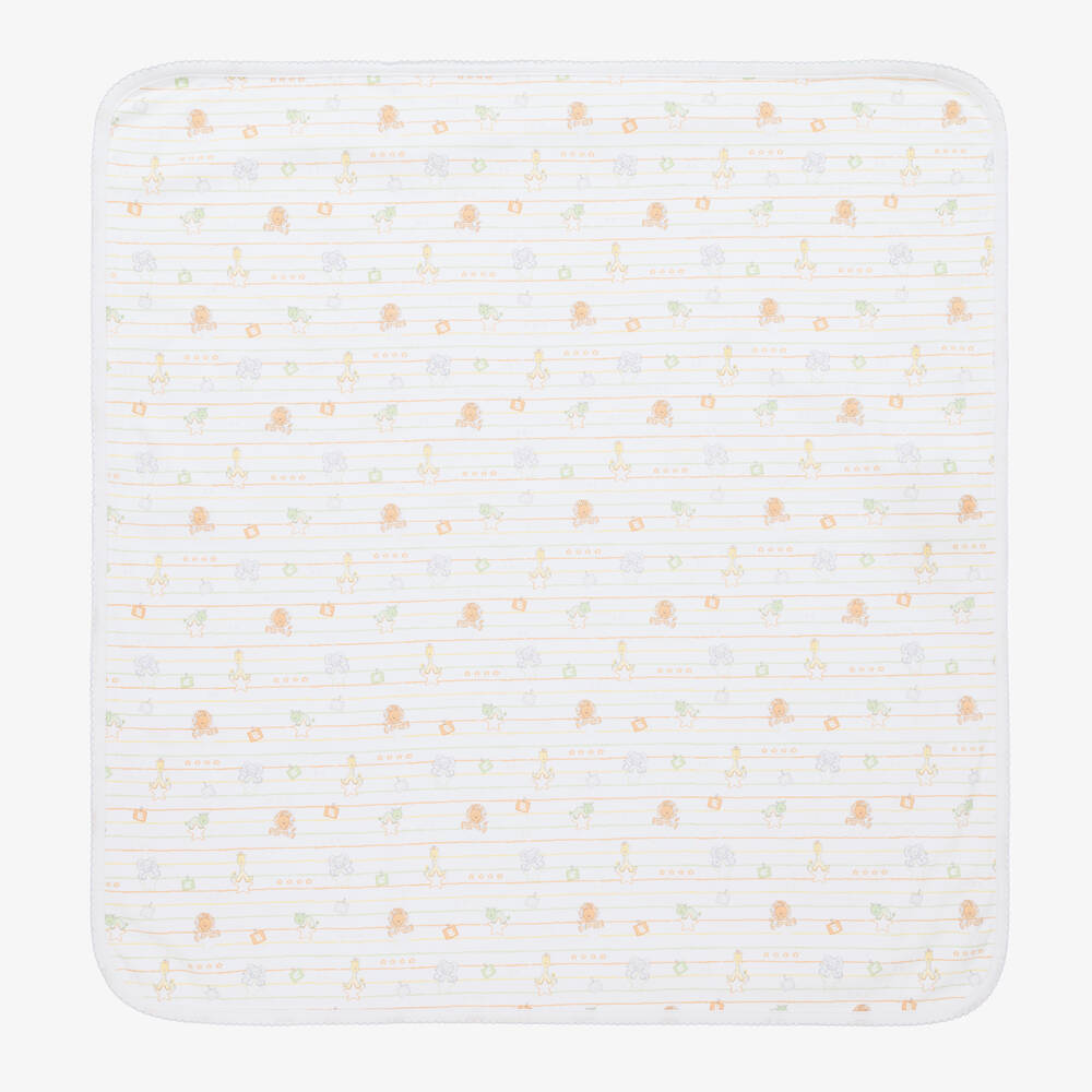 Kissy Kissy - Couverture blanche à alphabet (74 cm) | Childrensalon