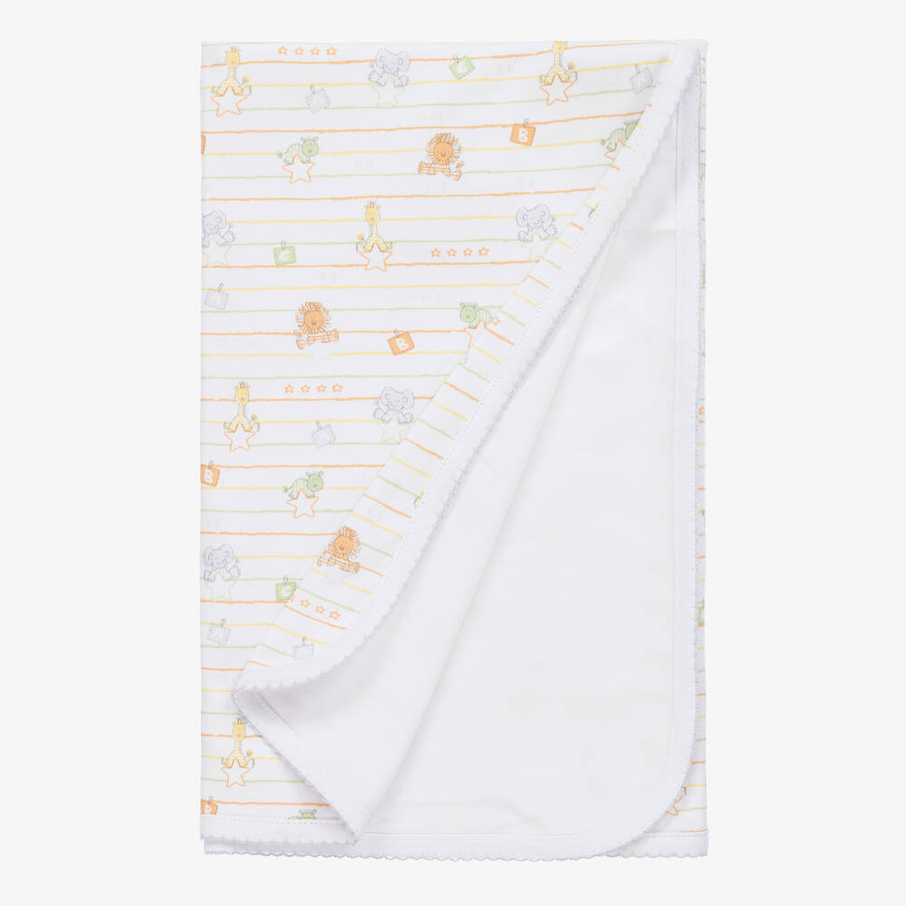Kissy Kissy-Белое одеяло с принтом-алфавитом (74 см) | Childrensalon Outlet