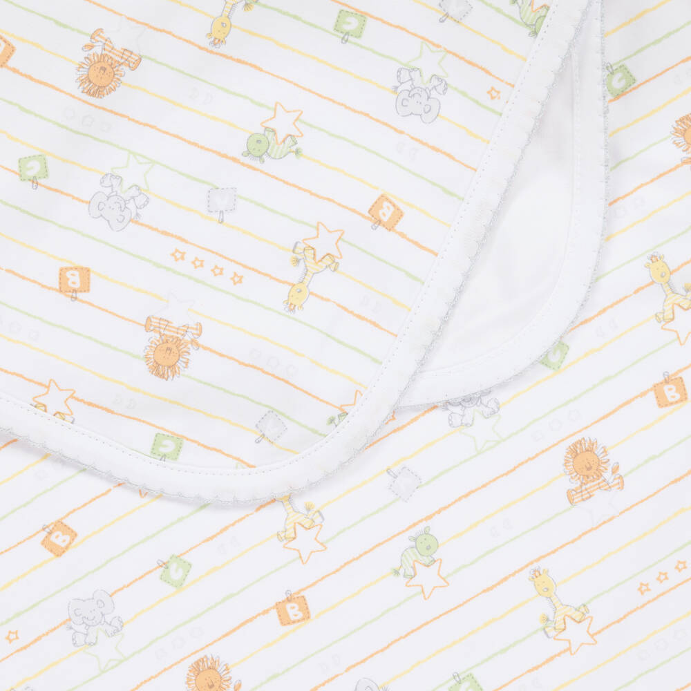 Kissy Kissy-Белое одеяло с принтом-алфавитом (74 см) | Childrensalon Outlet