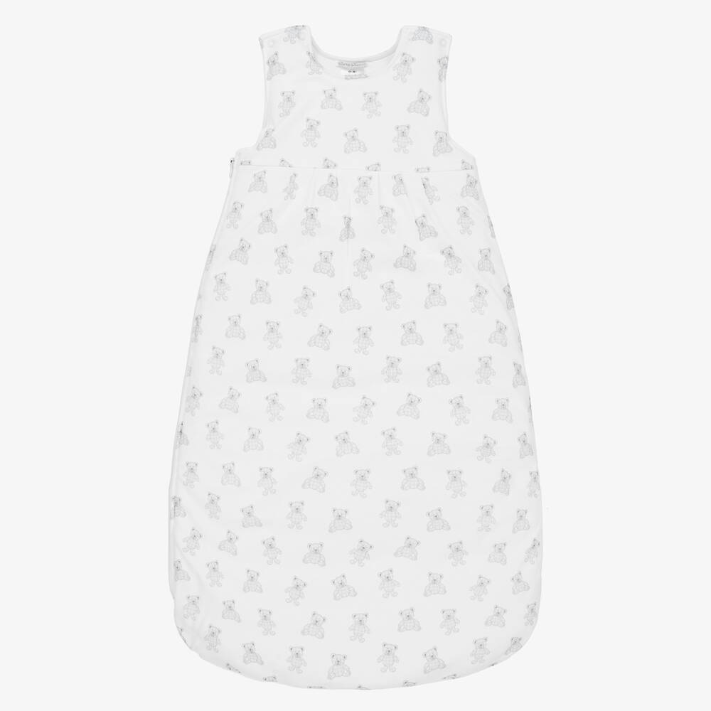 Kissy Kissy-White Beary Plaid Baby Sleeping Bag (68cm) | Childrensalon Outlet