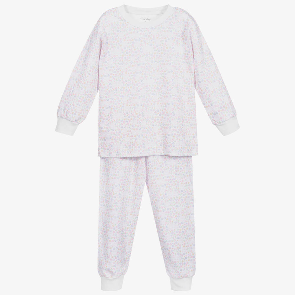 Kissy Kissy-بيجاما قطن بيما لون أبيض، زهري وبنفسجي للبنات | Childrensalon Outlet