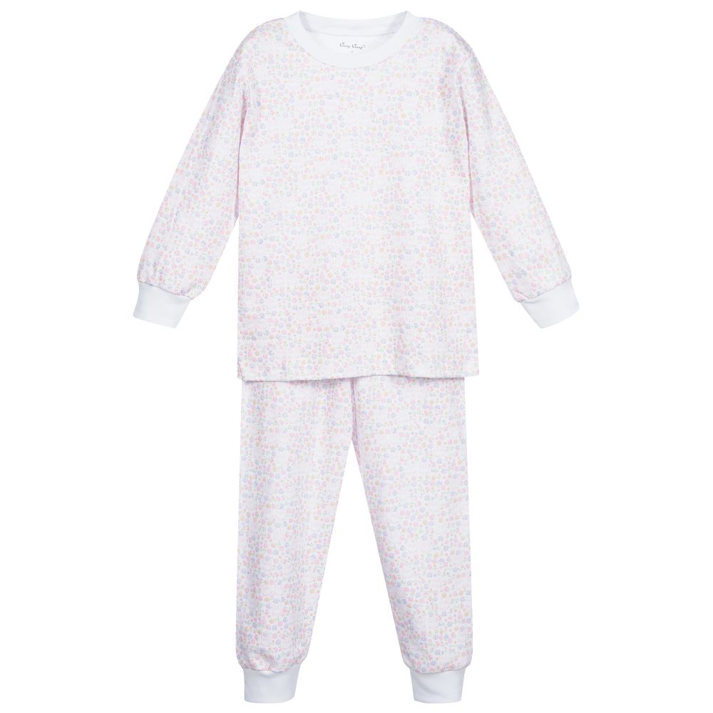 Kissy Kissy - Weißer Pima-Pyjama mit Häschen | Childrensalon