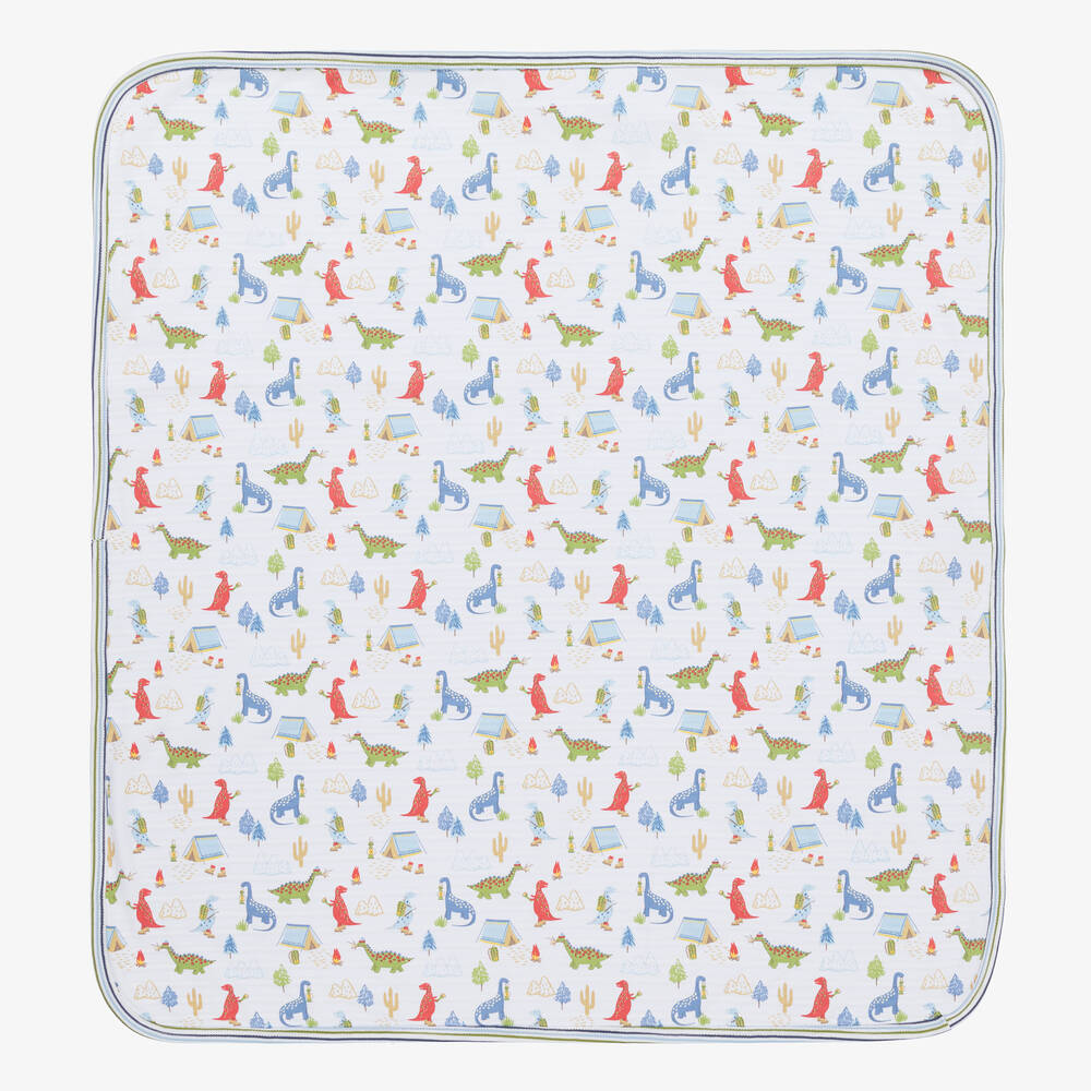 Kissy Kissy - Couverture blanche à motifs (74 cm) | Childrensalon