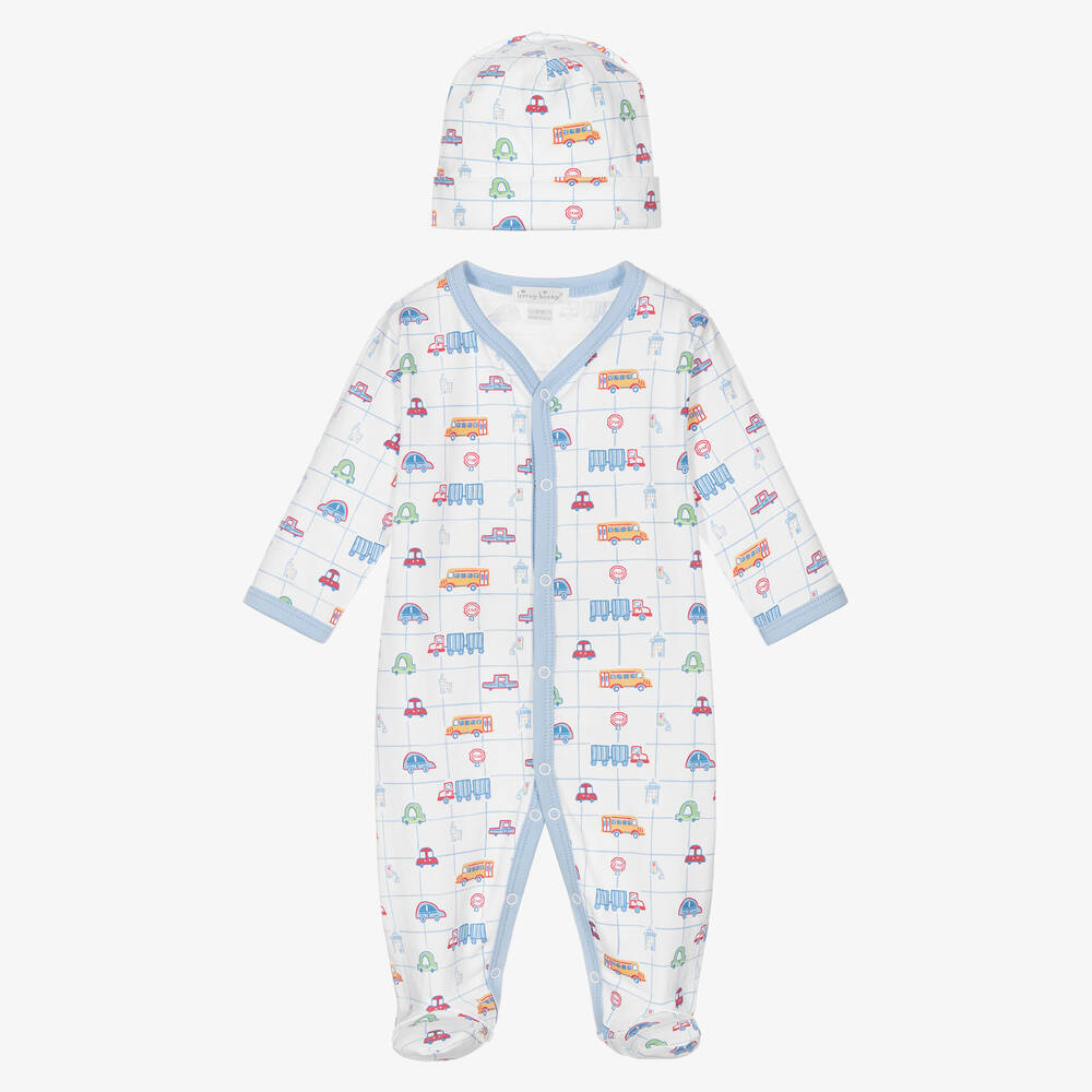 Kissy Kissy - Ensemble grenouillère coton blanc Ville | Childrensalon