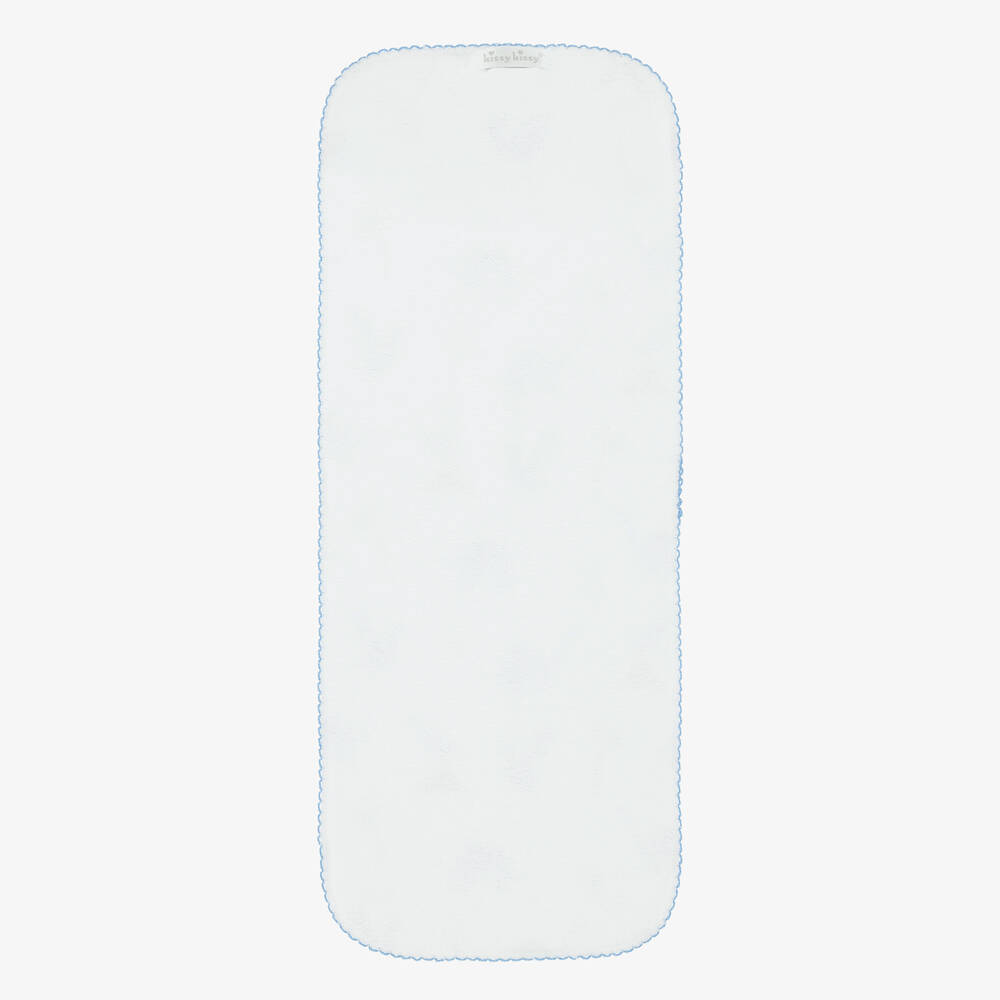 Kissy Kissy-White Cotton Dino Territory Burp Cloth (48cm) | Childrensalon Outlet