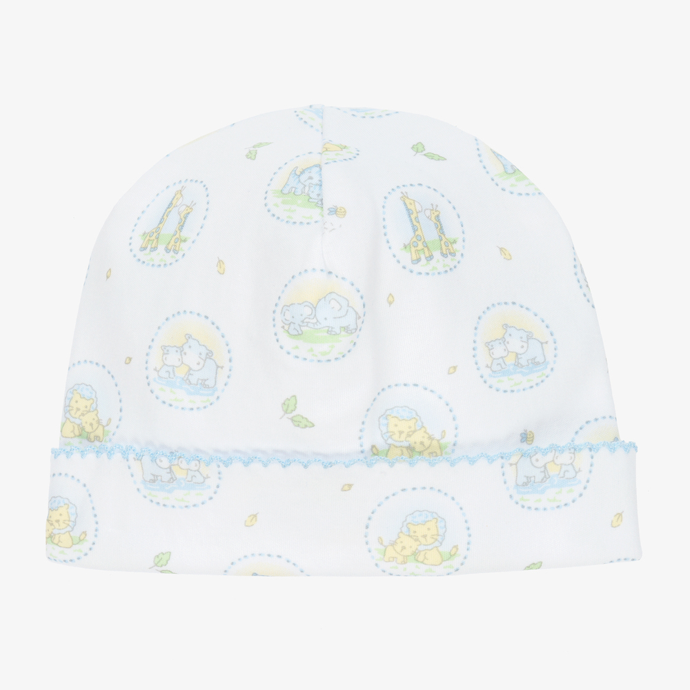 Kissy Kissy - White Cotton Kins Baby Hat | Childrensalon