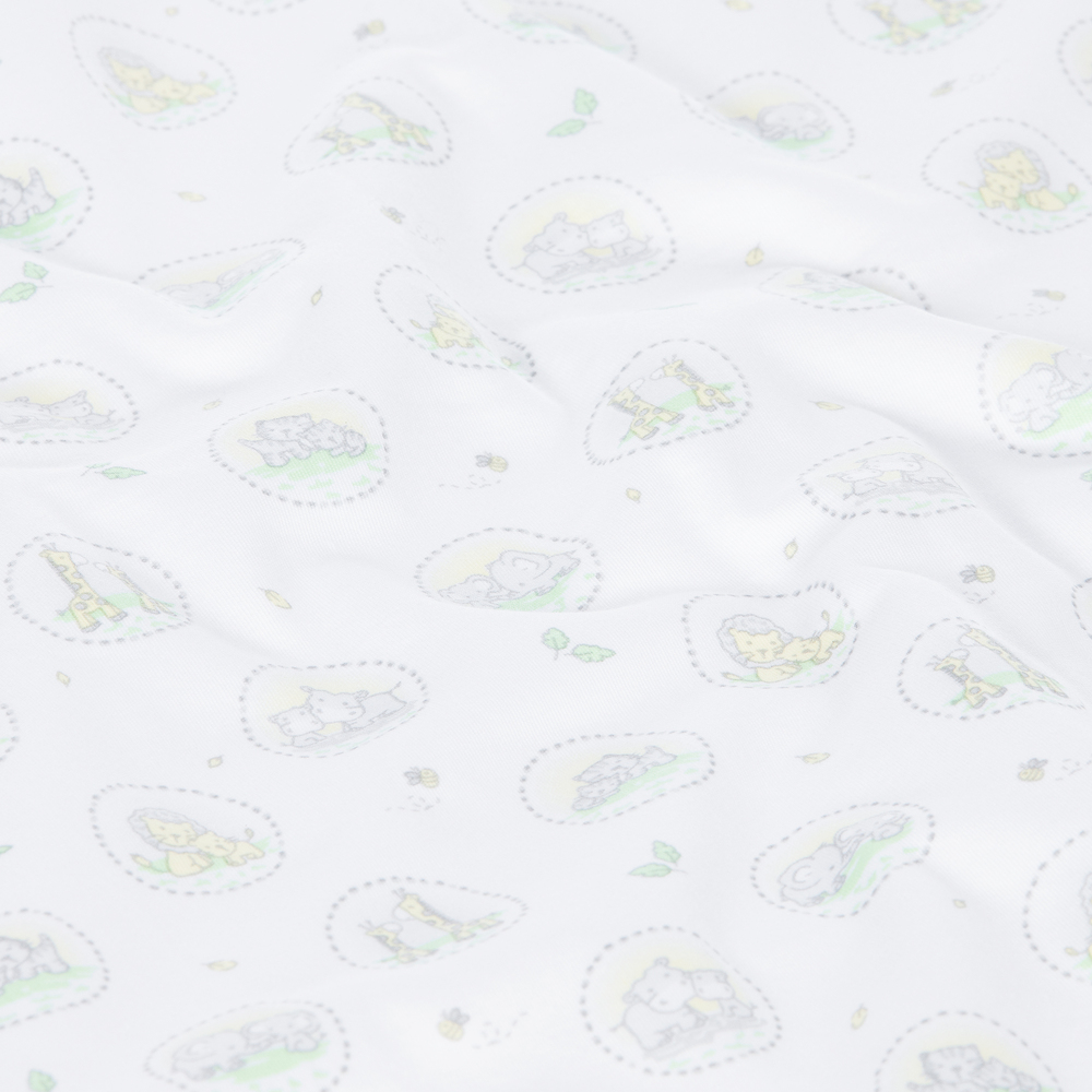Kissy Kissy-White Cotton Kins Blanket (73cm) | Childrensalon Outlet