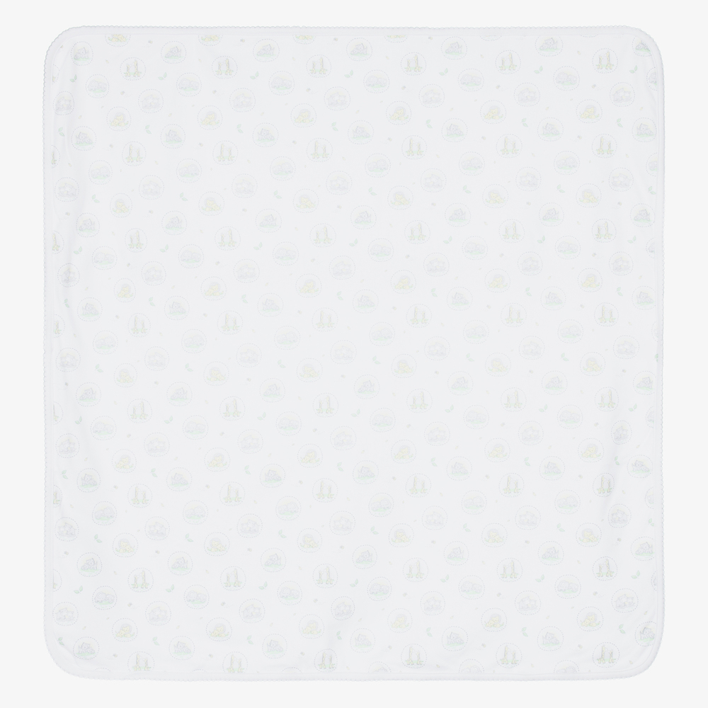 Kissy Kissy - Couverture coton blanc (73 cm) | Childrensalon