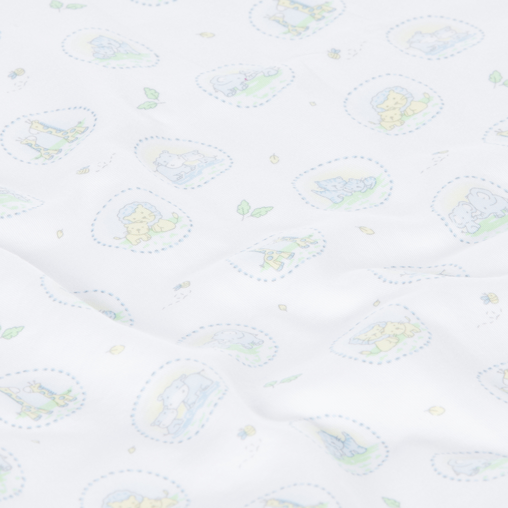 Kissy Kissy-White Cotton Kins Blanket (73cm) | Childrensalon Outlet