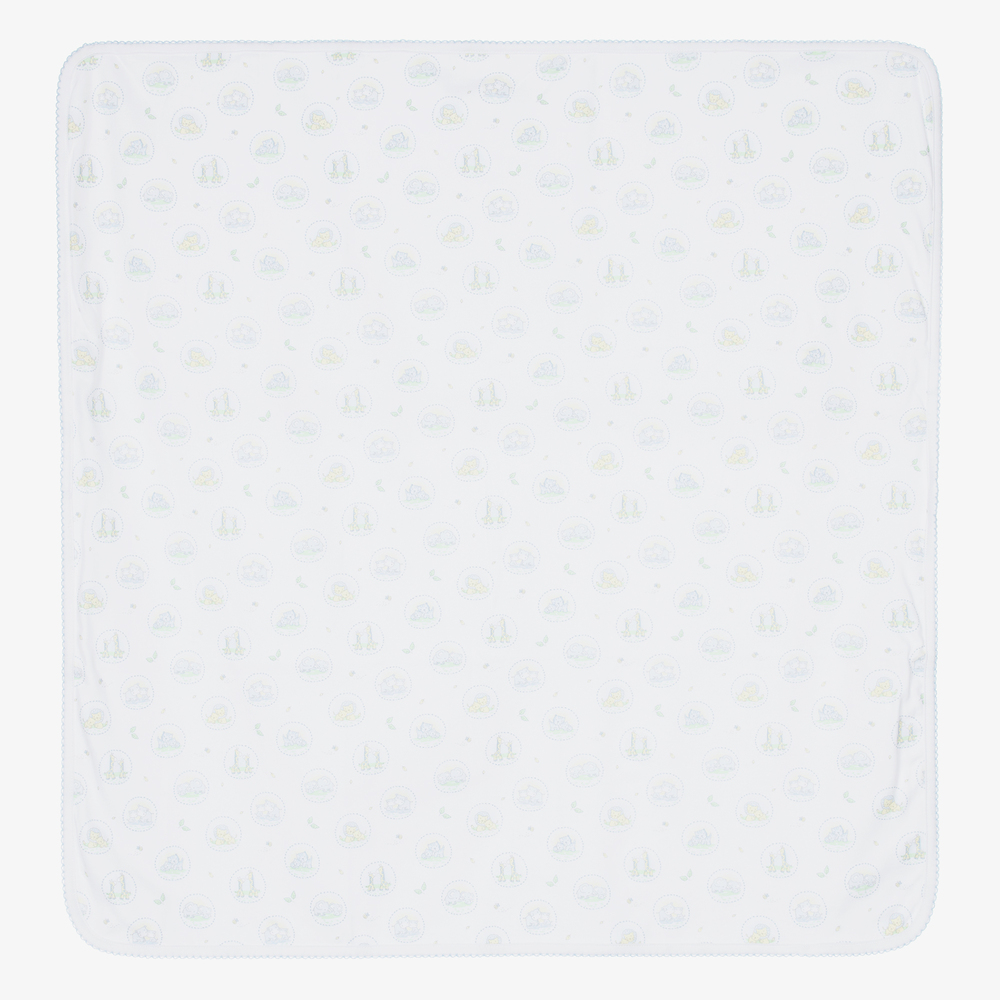 Kissy Kissy - Couverture coton blanc (73 cm) | Childrensalon