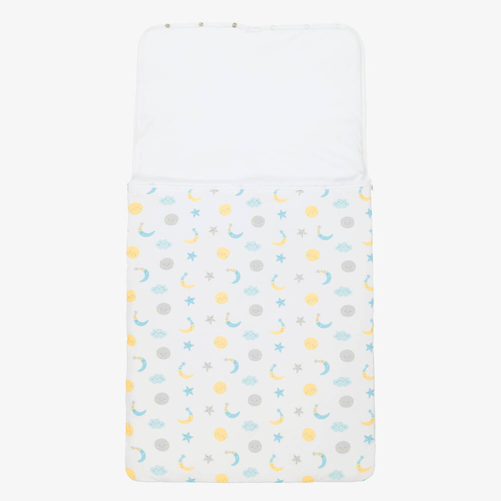 Kissy Kissy-White Cotton Moonlight Dreams Baby Nest (77cm) | Childrensalon Outlet