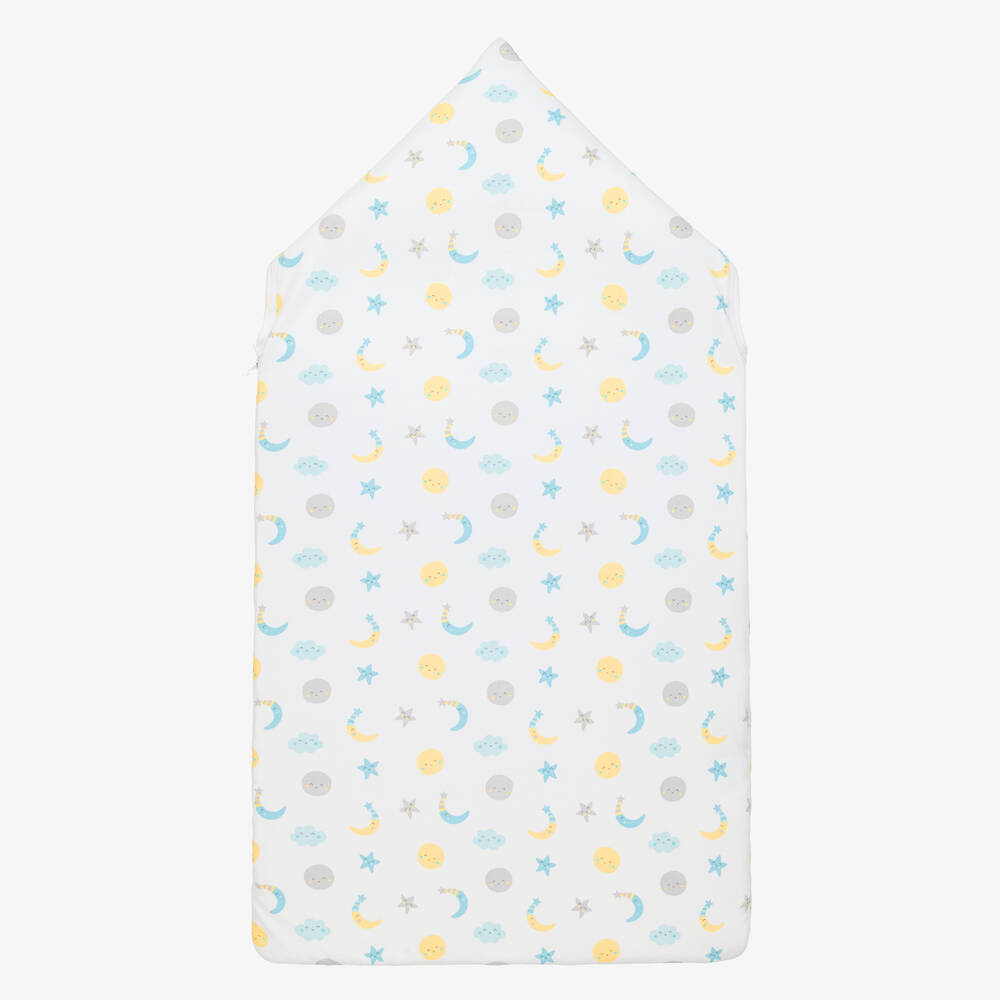 Kissy Kissy-White Cotton Moonlight Dreams Baby Nest (77cm) | Childrensalon Outlet