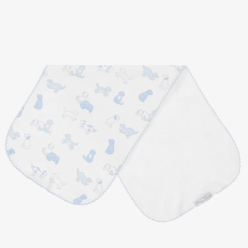 Kissy Kissy - Белое хлопковое полотенце для кормления со щенками (46см) | Childrensalon