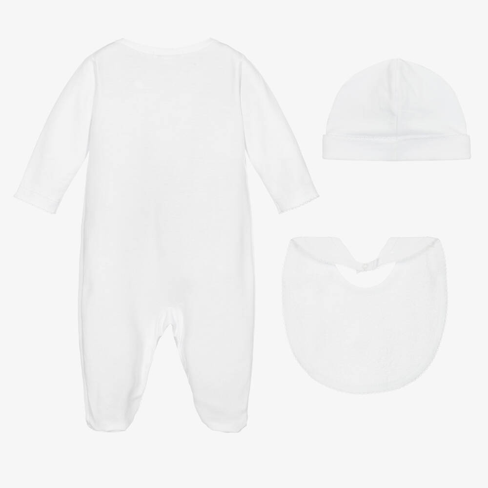 Kissy Kissy-طقم أفرول بيبي غرو قطن بيما لون أبيض للأطفال | Childrensalon Outlet