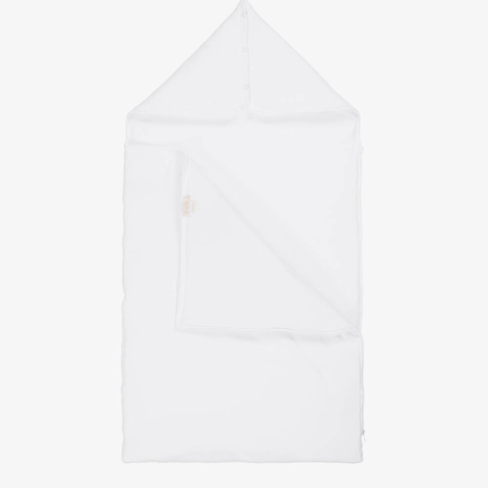 Kissy Kissy-White Cotton Teddy Bear Time Baby Nest | Childrensalon Outlet